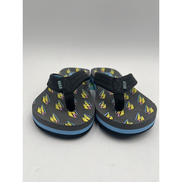 NEW Reef AHI BOLT UP Unisex Kids' Flip Flop Blue Multi US Size 13 No Box - Picture 5 of 9